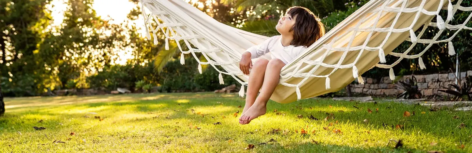 Child outside in ant-free yard 